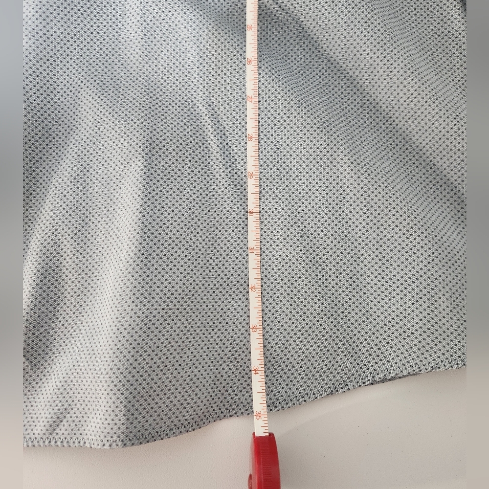 Murano Light Gray Patterned Button-Up Shirt, Size… - image 5